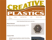 Tablet Screenshot of creativeplastics.com